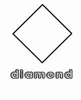 Diamond Shape Shapes Coloring Pages Kindergarten sketch template