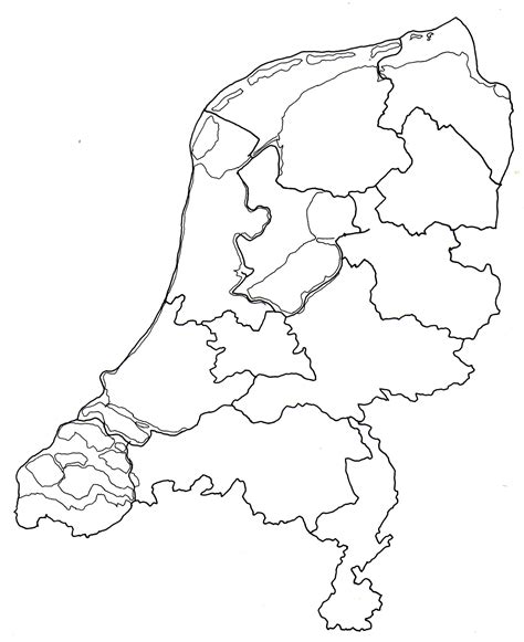 kaart provincies nederland oefenen kaart
