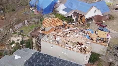 alabama tornado drone footage shows destruction  city  birmingham struck  severe