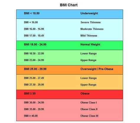 bmi chart quick reference healthylife werindia