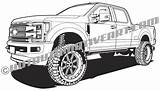 Lifted Clip F250 Jacked F150 sketch template
