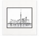 Drawing Skyline sketch template