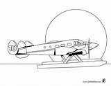 Avion Hydravion Coloriage Plane Wasserflugzeug Imprimer Ausmalbilder Flieger Kolorowanka Colorier Samoloty Kolorowanki Avions Hidro sketch template