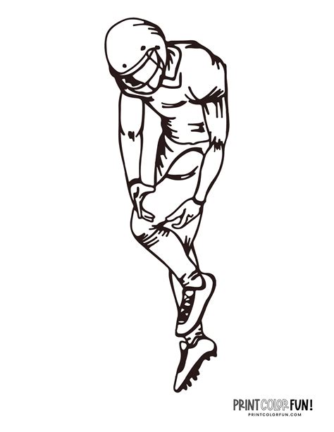 football player coloring pages  sports printables print color