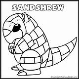 Pokemon Coloring Printable Pages Sandshrew Word Kids Math Printables Print Search Puzzles Worksheets Activities Getcolorings Color Printablee sketch template