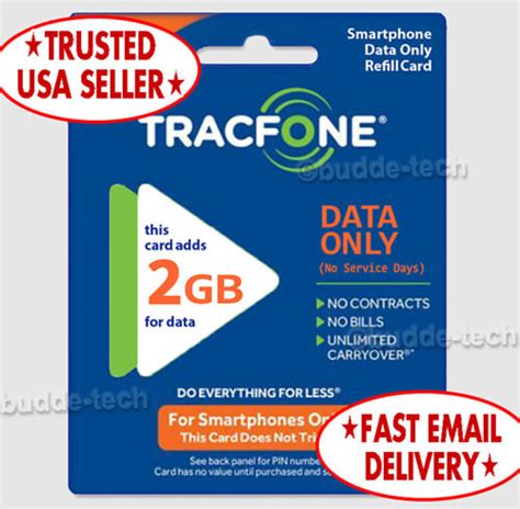 Tracfone 2gb Data Only Smartphone Plan Direct Add To Your Phone Within