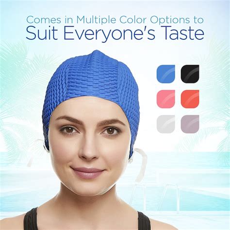 Beemo Swim Bathing Caps For Women Or Girls Retro Style Latex Bubble