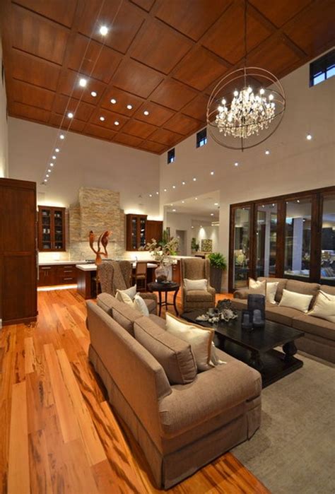 high ceiling living room design ideas