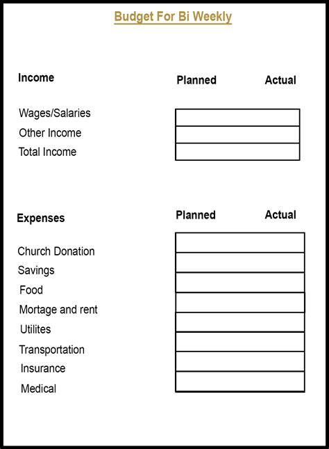 sample printable budget planner template  word excel