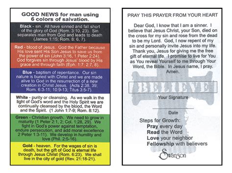 Plan Of Salvation Cards Pk100 Swanson Christian Products
