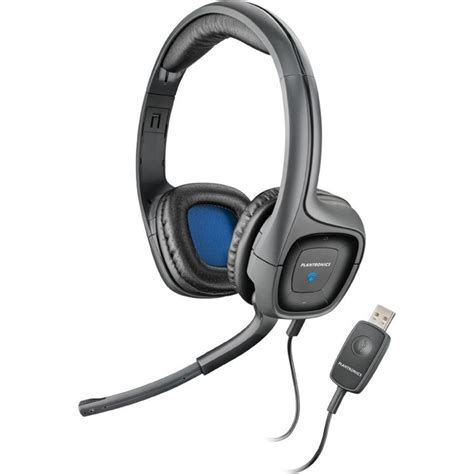 fone de ouvido  mic usb plantronics audio  multimedia headset cinza waz