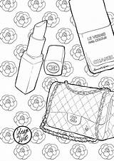 Coloring Pages Makeup Chanel Printable Print Colouring Spa Coloriage Adult Coco Color Barbie Coloriages Drawing Books Getcolorings Getdrawings Pubs Mademoiselle sketch template