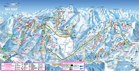 sestriere mountain information piste map lift info  piste conditions