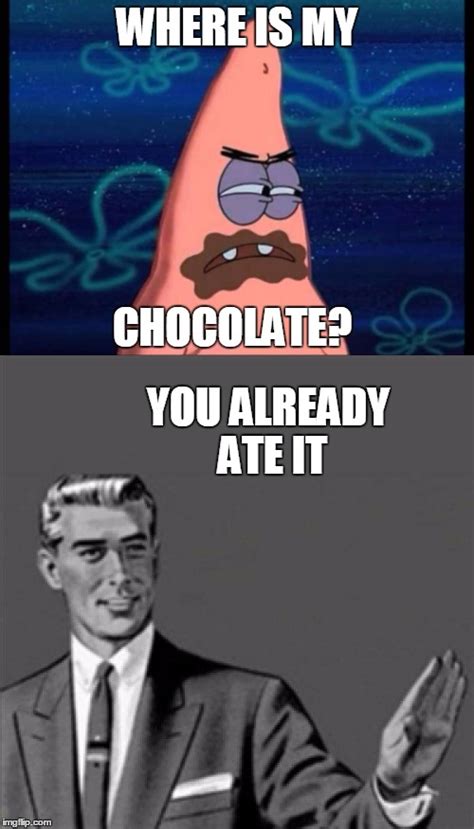 Patrick Star Who Ate My Chocolate
