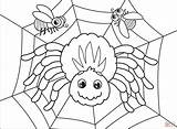 Spider Coloring Pages Printable Cartoon Supercoloring Drawing Paper Categories sketch template