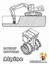 Excavator Mining Digging Cutters sketch template