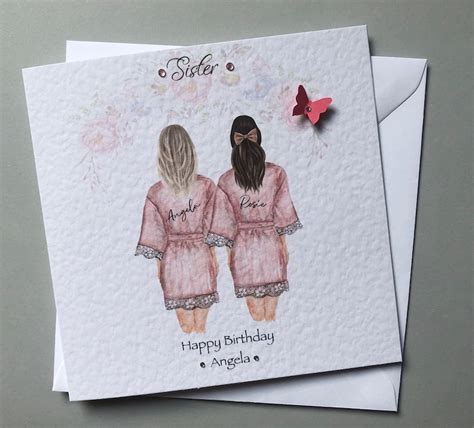 Best Friend Happy Birthday Handmade Card Sister Cousin 18th Etsy