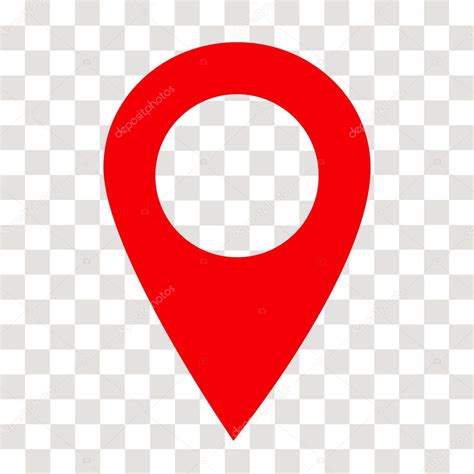 location pin icon transparent location pin sign flat style red stock vector  drsutheehotmail