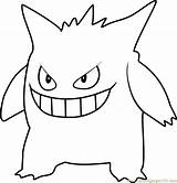 Gengar Pokemon Pokémon Coloringpages101 sketch template