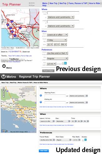 regional trip planner   visual update  google maps integration