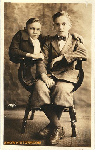 Johnny And His Twin Brother Bob Shown Here In A 1920 S