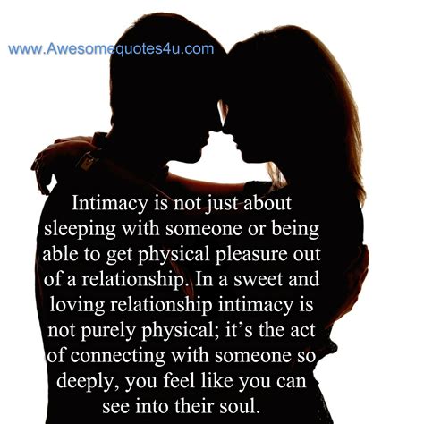 awesome quotes intimacy is not purely physical