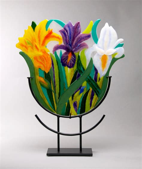 Iris Trio By Anne Nye Art Glass Sculpture Artful Home