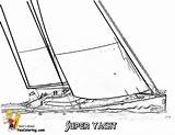 Coloring Yacht Pages Racing Colouring Sailing Boat Book Kids sketch template