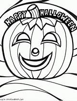 Halloween Coloring Pages Pumpkin Kids Happy Printable Scary Football Color Clip Print Printables Smiling Clipart Cliparts Book Field Holloween Patch sketch template