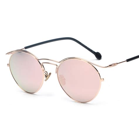 Europe Brand Designer Womens Sunglasses Vintage Round Glasses Men