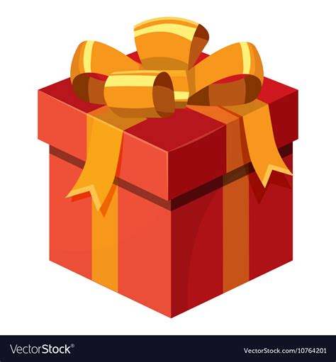 gift box cartoon gift ribbon cartoon box cartoon golden gift box transparent background png