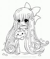 Coloring Cute Girl Fox Pages Anime Girls Chibi Library Clipart sketch template