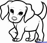 Cute Puppy Beagle Coloring Pages Dog Drawing Drawings Simple Easy Draw Color Dogs Printable Animal Animals Visit Sheets sketch template