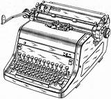 Typewriter Drawing Vintage Getdrawings sketch template