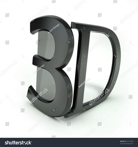 The Word 3d Made To Look Like Stereoscopic 3d Glasses
