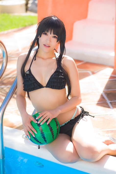 sexy mio akiyama black bikini cosplay gallery sankaku