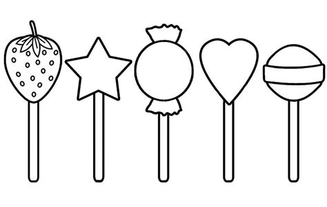 lollipop coloring pages  coloring pages  kids candy coloring