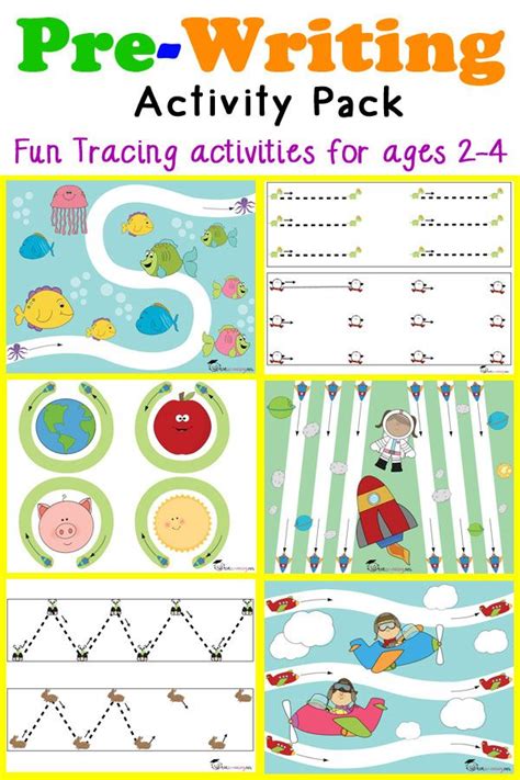 pre writing tracing pack  toddlers pre writing activities