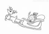 Sleigh Flying sketch template