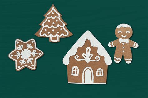 paper gingerbread ornaments  template crafts mad  crafts