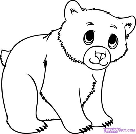 draw  bear cub hundreds  drawing tuts   site black