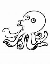 Octopus Coloring Clipart Outline Pages Clip Realistic Drawing Octupus Cartoon Cliparts Simple Kids Cute Library Drawings Clipartbest Animals Wikiclipart Food sketch template