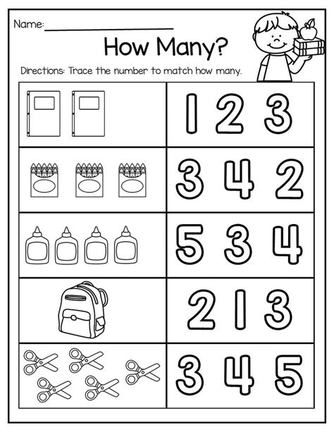 school pre  math  literacy kindergarten math worksheets