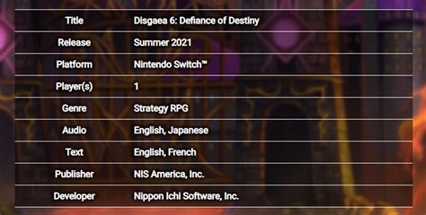 Disgaea 6 Defiance Of Overwhelming Destiny Dood Games