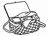 Picnic Basket Clip Clipart Wikiclipart sketch template