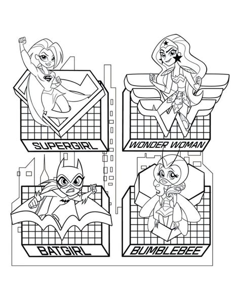 superhero coloring pages coloring pages  girls batgirl supergirl