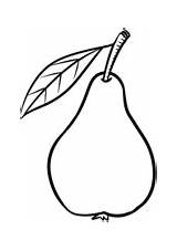 Coloring Pear Drawing Peer Clipart Pears Fruit Gruszka Pages Fruits Color Draw sketch template