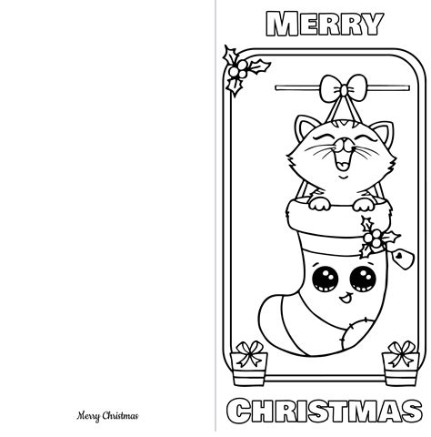 printable coloring christmas tree card     printablee