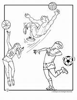 Sports Coloring Olympic Pages Summer Olympics Team Soccer Volleyball Sport Basketball Kids Games Activities Ball Print Kid Drawing Winter Color sketch template