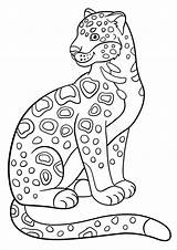 Jaguar Gespot Glimlacht Smiles Stockillustratie Malvorlagen Malbild Mayka Niedliche Gefleckte Lacheln sketch template